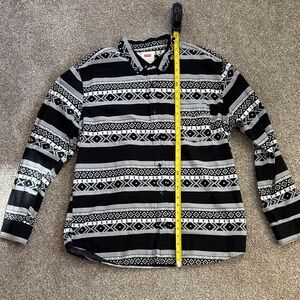 Levi's Black and White Geometric Button-Up Shirt